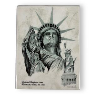 VINTAGE 1986 Statue of Liberty 100th Anniversary Limited Edition Tile 8" x 5.9"